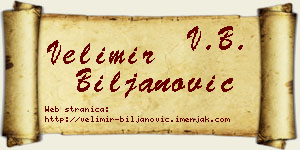 Velimir Biljanović vizit kartica